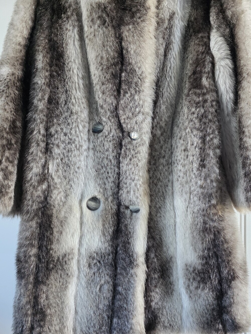 Vintage Sears Tissavel France Faux Fur Plush Long Winter Coat - Picture 3 of 12